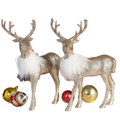 L&B® Kerst Rendier Ornamentenset (2 stuks, 30 cm)